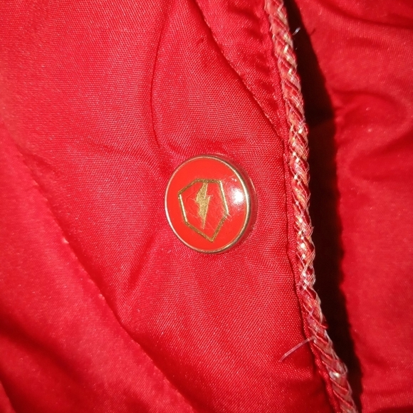 Protection system girls Red Full Zip Puffer Jacket with Faux fur hood Size 3 - Picture 4 of 10
